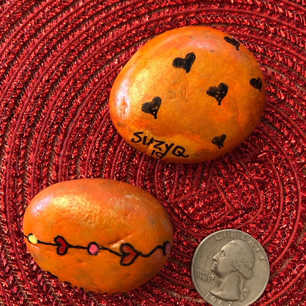 HAND PAINTED BREATHE & RELAX ROCK SET - Picture 4 of 7
